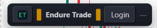 Endure Trade journal bar on a chart page after install