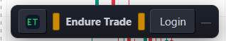 Endure Trade journal bar on a chart page after install